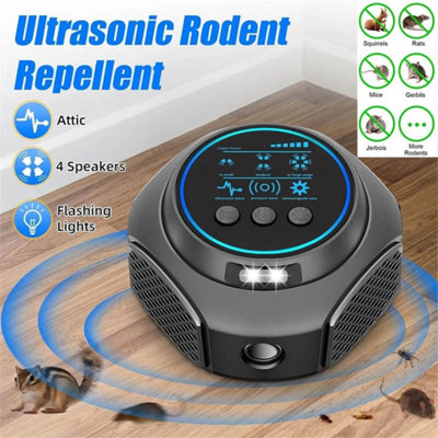 4 In 1 Ultrasonic Pest Repeller Mouse Rat Squirrel Insect Deterrent from B&Q