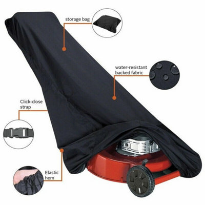 Waterproof 210D Oxford Lawn Mower Cover Heavy Duty Rain Protector from B&Q