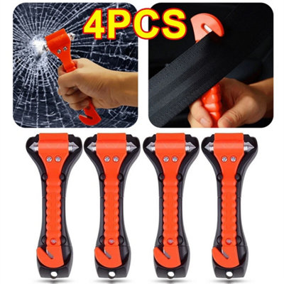 4Pcs Car Emergency Escape Hammer Window Breaker Seatbelt Cutter from B&Q