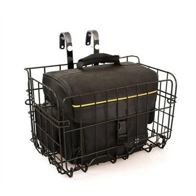 Foldable Bike Front Rear Basket Bicycle Handlebar Shopping Storage from B&Q