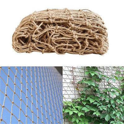 2Mx10M Plant Support Netting Jute Twine Trellis Netting Natural Plant from B&Q