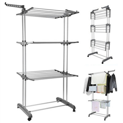 Folding Clothes Airer Dryer Laundry Horse Drying Rack Indoor Outdoor from B&Q