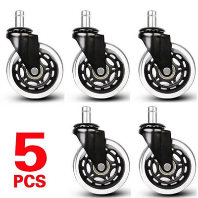 5Pcs Rotatable Casters For Home Office Chair Wheels Replacement Wheel from B&Q