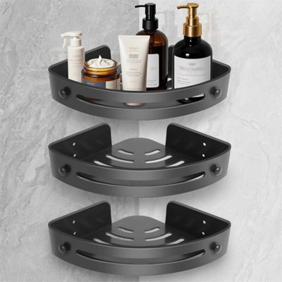  - 3Pcs Bathroom Corner Shower Shelf Storage Caddy