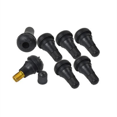 100Pcs Tr412 Tubeless Tyre Rubber Snap-In Valve Stems