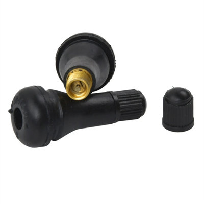 100Pcs Tr413 Tubeless Tyre Rubber Snap-In Valve Stems from B&Q