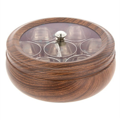 7 Compartment Stainless Steel Masala Dabba Indian Spice Tin Box from B&Q