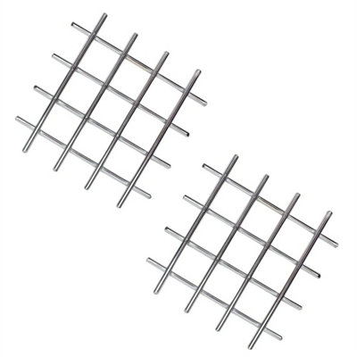 2Pcs 20X20Cm Cross Design Stainless Steel Trivet Pot Stand