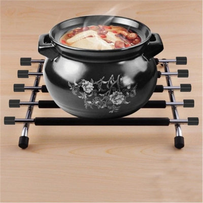 2Pcs Stainless Steel Kitchen Trivet Hot Pot Stand