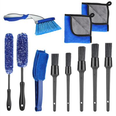 11Pcs Car Detailing Brush Set Interior Wheel Cleaning Kit from B&Q