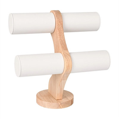2 Tier White Jewellery Display Stand Bracelet Bangle Watch Holder Rack from B&Q