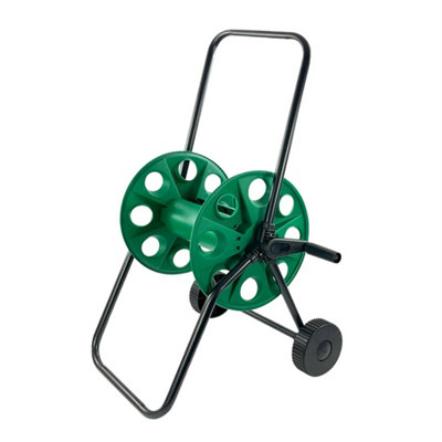 60M Portable Garden Hose Reel Trolley Free Standing Water Pipe Cart from B&Q