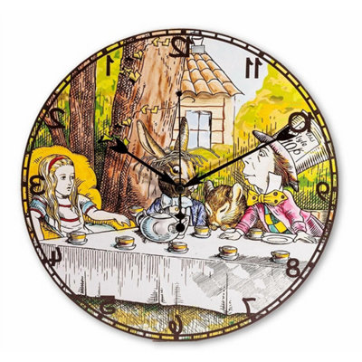Alice In Wonderland Reverse Wall Clock Decoration Gift from B&Q