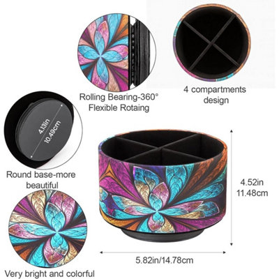  - Tiers Office Filing Trays Holder With Pen Holder For Home Office School Pu Leather Desk Organizer-2