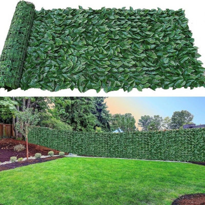 3M Artificial Hedge Roll Fake Ivy Privacy Fence Screen from B&Q