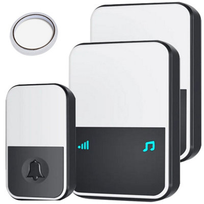  - 1 Transmitter 2 Receiver Wireless Waterproof Doorbell Long Range