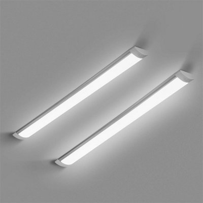 2 Pack 4Ft Led Batten Light 6500K Office Garage Ceiling Lamp from B&Q