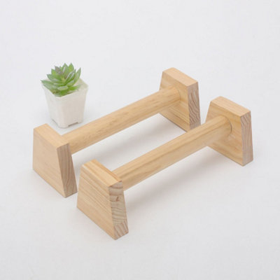 Pair Mini Wooden Gymnastic Handstand Parallettes Bars from B&Q