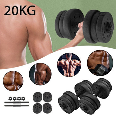 20Kg Pair Dumbbells Gym Fitness Free Weights from B&Q