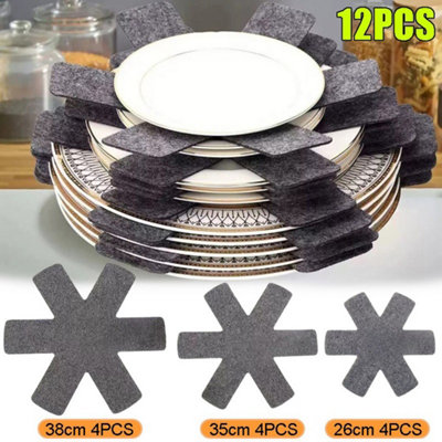 12Pcs Felt Pot Pan Protectors Dividers S M L from B&Q