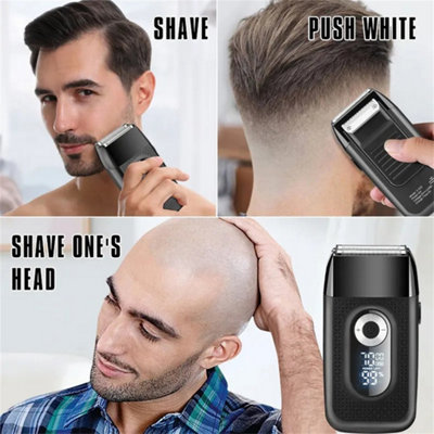 Lcd Cordless Electric Shaver Wet Dry Usb Rechargeable For Men from B&Q