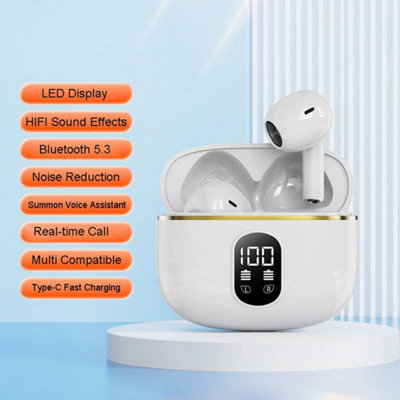 Wireless Bluetooth 5.3 In Ear Earbuds Hifi Stereo Deep Bass from B&Q