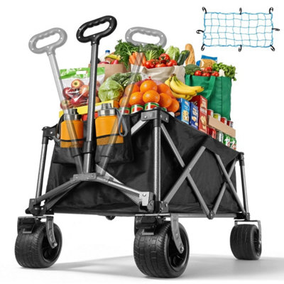 200Kg Xl Foldable Trolley Cart Heavy Duty Folding Wagon Beach Camping Garden from B&Q