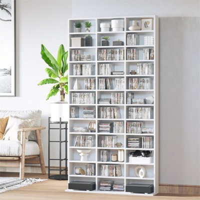 White-Storage Wooden Shelves Bookcase from B&Q