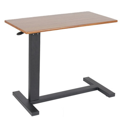 Medical Overbed Bedside Table Height Adjustable With Wheels from B&Q