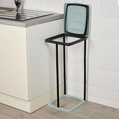  - Teal- 60L Collapsible Bin Bag Stand Plastic Garbage Waste Rubbish Refuse Sack Holder