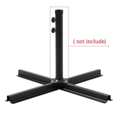  - Garden Parasol Cross Base Stand Heavy Duty Patio Garden Umbrella Stand Holder