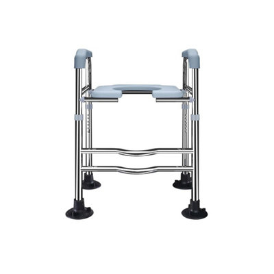  - Raised Toilet Seat Frame With Armrests Aluminium Adjustable Riser For Elderly