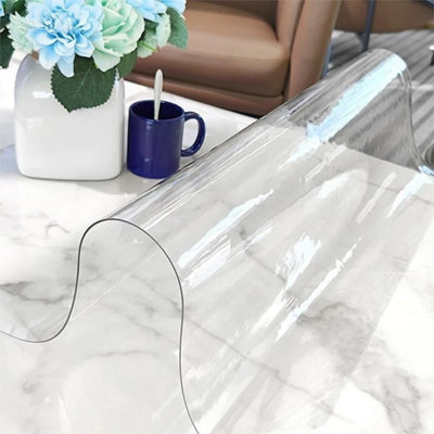  - 2mm X100 Cm X200Cm Clear Transparent Pvc Tablecloth Table Protector Plastic Cover