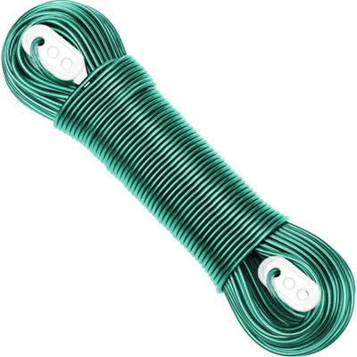 30M/100Ft Super Strong Green Steel Washing Line from B&Q