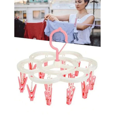 16 Pegs Thickened Laundry Clip Hanger Uk from B&Q
