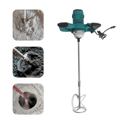 2100W Electric Cement Mortar Mixer 0-800Rpm Paddle Stirrer from B&Q