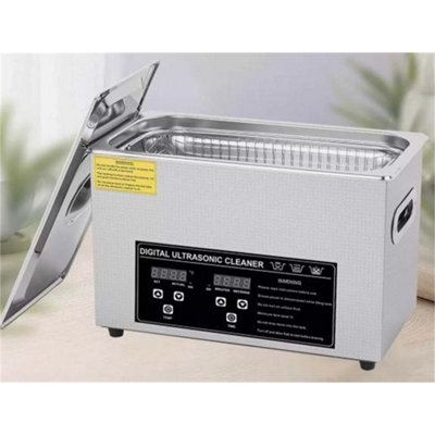 0.8L Digital Ultrasonic Cleaner Stainless Steel Tank With Timer Heater from B&Q