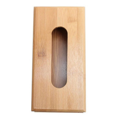  - Square Wooden Tissue Hanky Box Holder Dispenser Home Office Bathroom Decor L