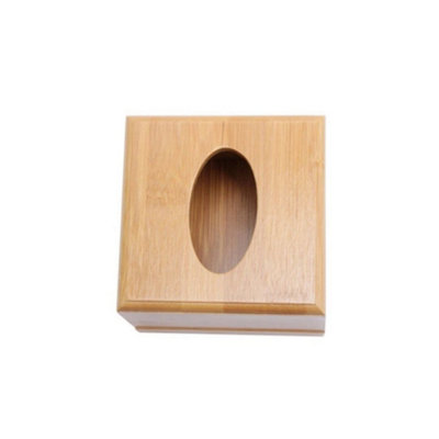  - Square Wooden Tissue Hanky Box Holder Dispenser Home Office Bathroom Decor M