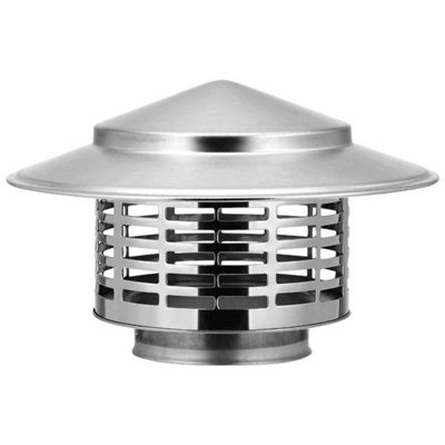  - Chimney Rain Cap Chimney Flue Cowl Pipe Roof Vent Cover Stove Pipe Protector Cap Inner Dia 75mm