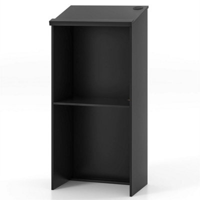  - Black Wooden Church Lectern Standing Desk