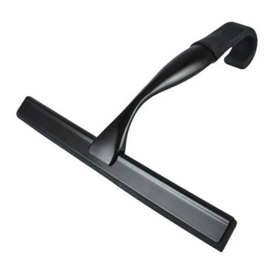  - Bathroom Shower Screen Squeegee Mirror Glass Window Scraper Wiper Cleaner W/hook Black