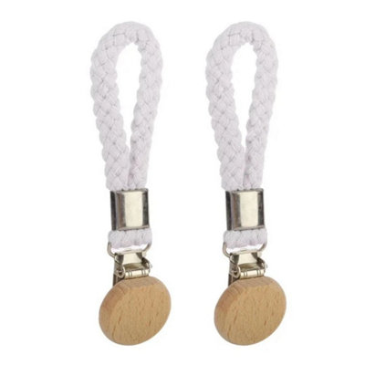  - 4Pcs Hand Hanging Clip On Tea Towel Hooks Hangers Clips Loop Grip Rack Holder White