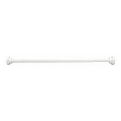 White M Size Telescopic Shower Curtain Rod 74-196Cm Diameter 25mm from B&Q