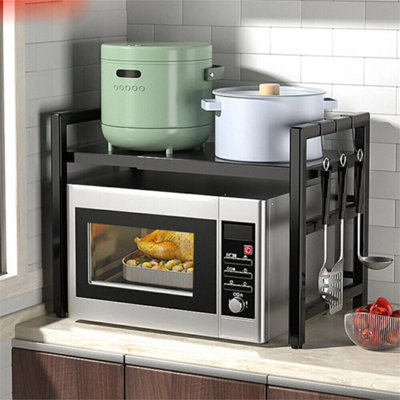 2-Tier Expandable Microwave Rack Kitchen Shelf from B&Q