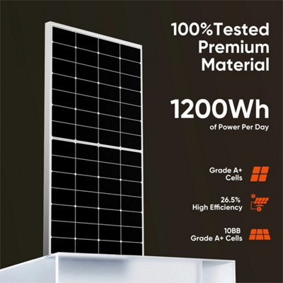 300W 12V Monocrystalline Solar Panel For Caravan Rv Off-Grid Battery Charging Boat Power from B&Q