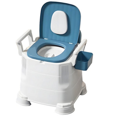 Mobile Adult Bedside Commode Odorless Toilet With Detachable Safety Armrests from B&Q
