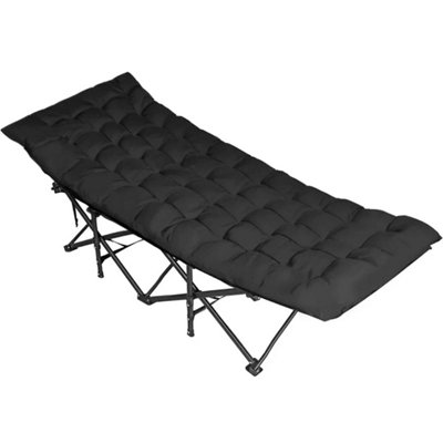 Portable Heavy-Duty Camping Cot Folding Sleeping Bed With Comfort Mattress Outdoor Use from B&Q