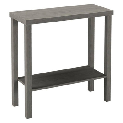  - Cedar Grey 2-Tier Wooden Narrow Console Side Table Entryway Hallway Furniture Home Office