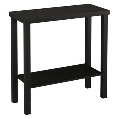  - Black 2-Tier Wooden Narrow Console Side Table Entryway Hallway Furniture Home Office